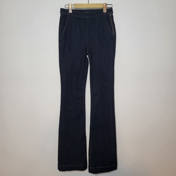Massimo Dutti High Waist Bell Bottom Jeans Size 2 - Picture 1 of 12